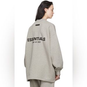 Fear of god, Essentials, Dark oatmeal Relaxed Sweatshirt, S, New with tag